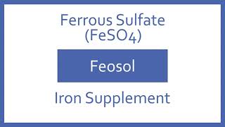 Ferrous Sulfate Pronunciation  Generic Name Brand Name Indication Top 200 Drugs PTCB PTCE NCLEX [upl. by Niamor246]