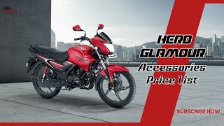 Hero Glamour Bike Accessories Price List 2024  auto flashback  Hero Glamour Bike Spare Parts Price [upl. by Verine]