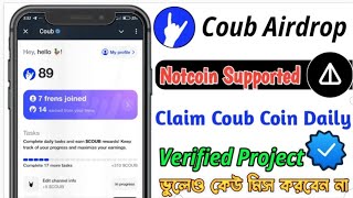 Coub Telegram Verified Project  Coub Listing Soon  How To Work On Coub Telegram Bot [upl. by Anirtap674]