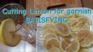 ASMR Cutting Lemon for garnish satisfying foodgarnish refreshing [upl. by Enitsirt]