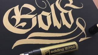 Edding 8700 amp 750 Marker Review İncelemesi  Kaligrafi Calligraphy Graffiti Calligraffiti [upl. by Lil951]