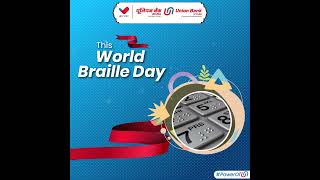 World Braille Day  Union Bank of India [upl. by Ettennil]