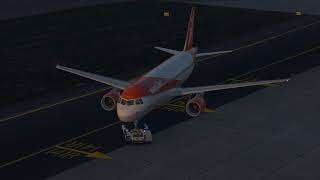 EasyJet A320200 departure from Gatwick  XP11  THAISIM [upl. by Rettuc]