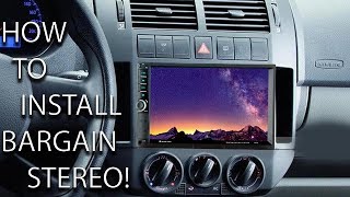 How to Install 2DIN stereo In VW polo  Review On Budget Car Stereo [upl. by Ynaffit]