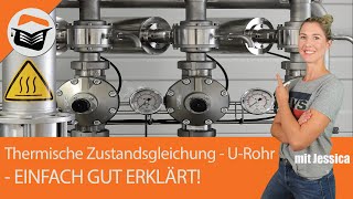 Thermische Zustandsgleichung  URohrManometer  Beispiel  Einfach gut erklärt Mit Jessica [upl. by Nirot64]