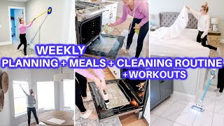 NEW 🏡 WEEKLY CLEANING ROUTINE  PLAN WITH ME  WHAT I EAT IN A DAY  HOMEMAKING  JAMIES JOURNEY [upl. by Nevla363]