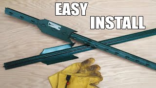 Easy way to Install Metal Fence Posts [upl. by Mcdermott927]