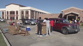 Antioch Baptist Church Personal Executive Services hosts turkey giveaway in Beaumont [upl. by Letti124]