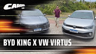 BYD King x VW Virtus assista ao duelo de sedãs [upl. by Porett]