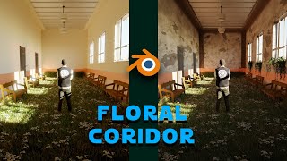 quotFrom Start to Finish Floral Corridor in Blender Timelapsequot [upl. by Asilat122]