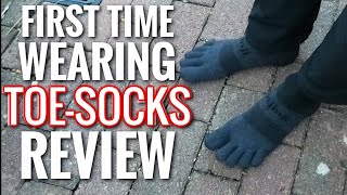 Injini Toe Socks  My First Time Wearing 14 mile Test and Review [upl. by Esilanna]