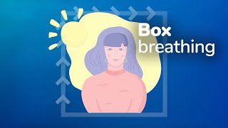 Box breathing relaxation technique how to calm feelings of stress or anxiety [upl. by Naerda]