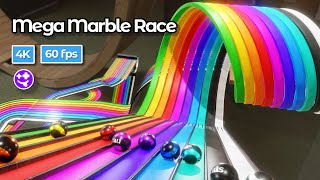 Mega Marble Race  marblerace marbles marblerun blender animation 60fps physics [upl. by Miculek]