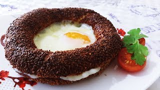 3 Dakikada Yumurtalı Kaşarlı Suçuklu Nefis Kahvaltılık Simit Tarifi [upl. by Mathis]