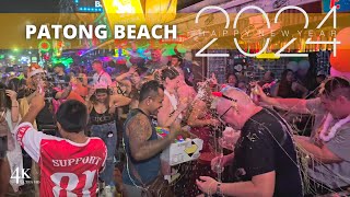 【4K☀️】Phuket Patong Beach 2024 Eve  New Year Party 🎉 [upl. by Suryt]