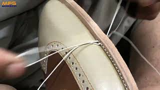 Handmade Shoes sole stitching  Handmade Shoes  Leather shoes [upl. by Adok]