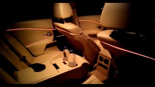 BMW 5 Series E60 DIY Ambient lighting EL Wire [upl. by Suirred]