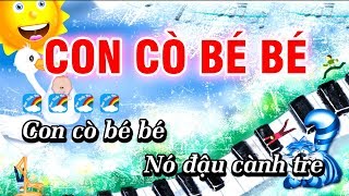 Con Cò Bé Bé Karaoke Nhạc Thiếu Nhi Hay  Karaoke Con Cò Bé Bé [upl. by Reizarf]