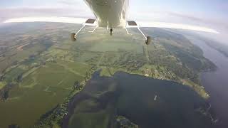 Landing Over the Water at Guntersville  Piper Tomahawk N23800 [upl. by Polly]