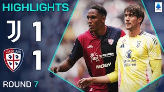 JUVENTUSCAGLIARI 11  HIGHLIGHTS  Juve pegged back by lastminute equaliser  Serie A 202425 [upl. by Boris823]