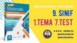 Bilgi Sarmal 9 Sınıf Matematik  1 Tema 7 Test [upl. by Now]