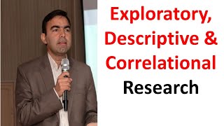 Difference among Descriptive Exploratory and Correlational Research  Kokab Manzoor [upl. by Orville]