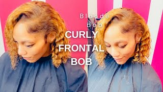 CURLY WIG BOB INSTALL [upl. by Enelhtac737]