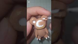 Clay teddiursa pokemon pokemonart art clay polymerclay [upl. by Yrollam]