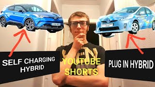 Self Charging Hybrid VS Plug In Hybrid Cars YouTube Shorts [upl. by Maddie]