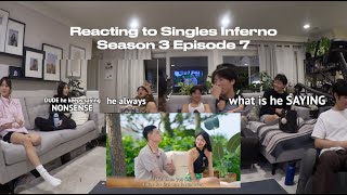 reacting to Singles Inferno Season 3 Ep 7 i’m sorry we just not happy w gwanhee the whole episode [upl. by Wenoa]