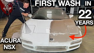 First Wash in 22 Years Acura NSX Lowest Mile Barn Find Detail [upl. by Zebapda]