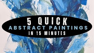 Start 5 Intuitive Abstract Paintings in 15 Minutes—Warmup Exercise abstractpainting intuitiveart [upl. by Ileane]