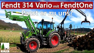 Fendt 314 Vario mit FendtOne  Passt er zu uns Brennholz fahren mit BMF 14T2Pro und Pronar T285 [upl. by Ayyidas]