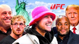 UFC à NEWYORK avec des CÉLÉBRITÉS ft Dana White Donald Trump Logan Paul etc [upl. by Pacifa]