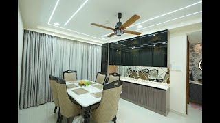 3BHK Interiors  MrRaja amp MsAnusha My Home Tridasa  Hyderabad  Lucky Interiors [upl. by Valerian]