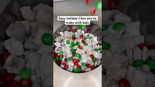 How to make holiday Chex mix 🎄easy recipe for kids  no bake Christmas dessert christmastreats [upl. by Cindra885]