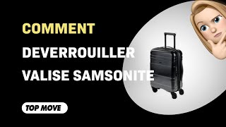 Comment déverrouiller votre valise Samsonite avec la serrure Topmove TSA 007 [upl. by Iveson552]