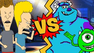 MUGEN Battles  BeavisButtHead vs Mike WazoskiSulley  Beavis and ButtHead vs Monsters Inc [upl. by Stuckey]