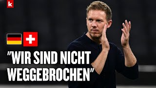 Nagelsmann ärgert sich über Gelb für Tah quotNicht berechtigtquot  Deutschland  Schweiz [upl. by Gordie]