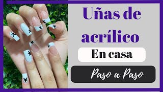 1 uñas acrilicas paso a paso tip cristal [upl. by Trenna550]