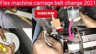 How to change carriage belt konica 512i head machine  How to repair carriage belt for flex machine [upl. by Yedoc]