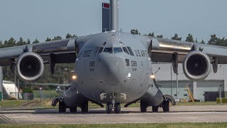 4K Air Transport Squadron 62 quotWunstorf I C130 C17 and A400M I Many Traffic I Air Defender 2023 [upl. by Sanders603]