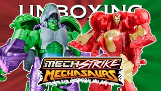 HULK amp IRON MAN 🦖  UNBOXING MECH STRIKE DINOSAURUS [upl. by Ardnovahs]