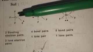 No of bonding pairslonepairs in Clf3Sf4Brf5 Jee neet25 [upl. by Norga]