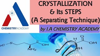 Crystallization and Its Steps Separation Techniques Purification of a Sample [upl. by Mahla]