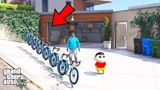 Franklin Make A World Longest cycle for Shinchan or CHOP in Los Santos in GTA V [upl. by Namielus592]