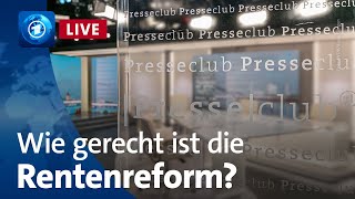 Alt gegen Jung – wie gerecht ist die Rentenreform  ARDPresseclub [upl. by Lay]