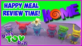 Dreamworks Home Movie 2015 FULL SET Happy Meal Review Time  SHOUT OUTS by Bins Toy Bin [upl. by Leila442]