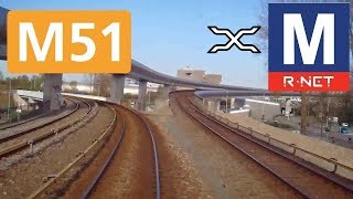 🚇 GVB Rnet Amsterdam Metrolijn 51 Cabinerit Westwijk  Centraal Station Drivers View POV [upl. by Nagiam425]