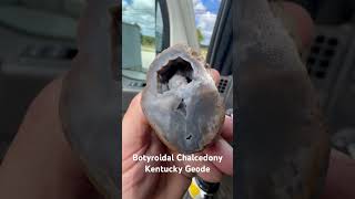 Nice Botryoidal Chalcedony Kentucky Geode half teamrockit thefinders agate geode kentucky [upl. by Aelsel106]